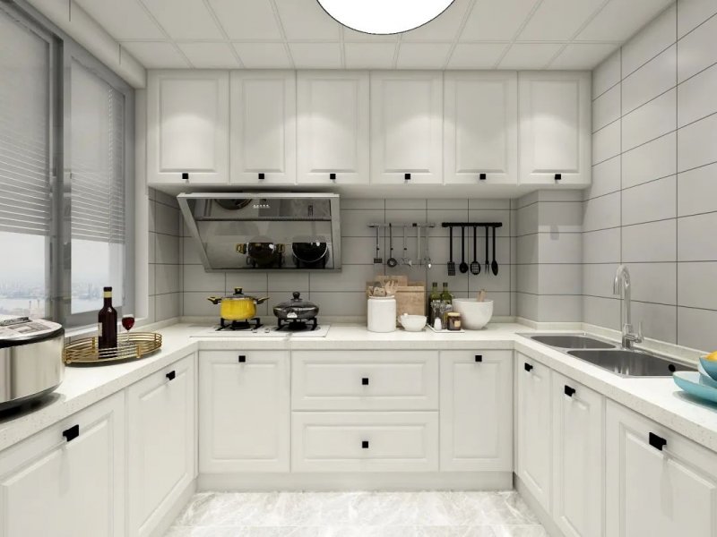 歐普廚衛4U型廚房櫥柜裝修效果圖與衣物收納的巧妙結合