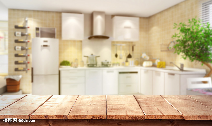 廚房桌面背景 烹飪空間的視覺魅力